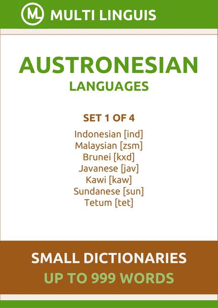 Austronesian Languages (Small Dictionaries, Set 1 of 4) - Please scroll the page down!